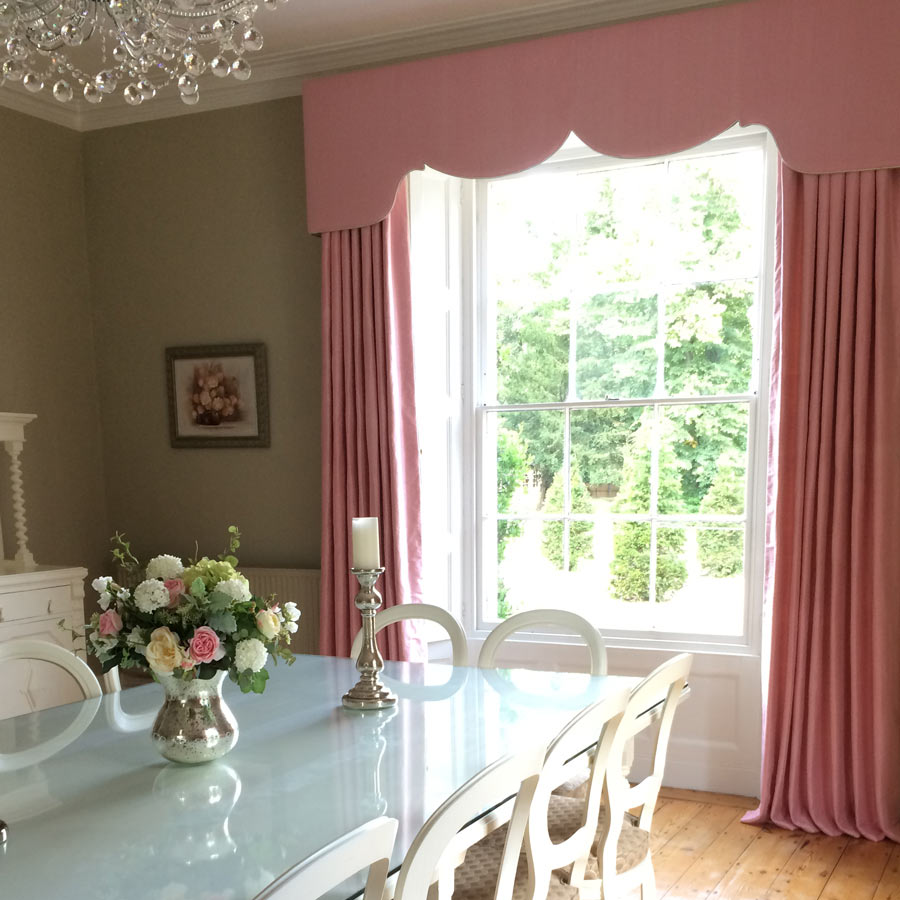 Exquisite Silk For This Elegant and Feminine Dining Room