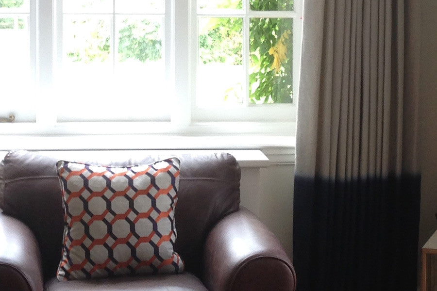 Linen Roman Blinds and Cartridge Pleat Curtains by Natalie Canning